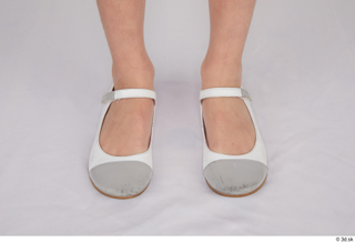 Doroteya casual foot shoes white ballerina flats 0001.jpg